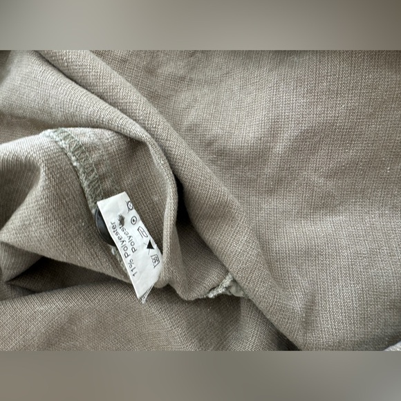 Anne Willi Paris Khaki Color V Neck Shift Silhouette Dress Size 2 - Picture 15 of 15